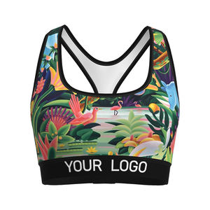 Professional Seamless Ribbed Plus Size Wireless Racerback Sports <b>Bra</b> Breathable Front Yoga Gym Fitness Crop Top USA Europe Trend - Product Image 1
