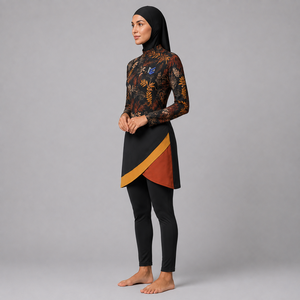 Ensemble de burkini modeste pour femmes, couvrant entièrement le corps, maillot de bain musulman, séchage rapide, respirant, logo personnalisé, vente en gros, burkini de haute qualité - Product Image 4