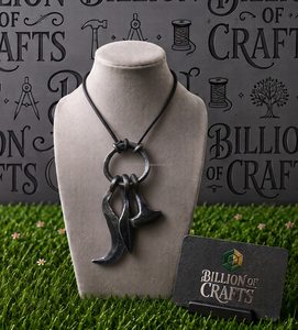 Collier pendentif nordique médiéval, forgé à la main par un forgeron, amulette viking, bijoux gothiques faits à la main, style historique - Product Image 1