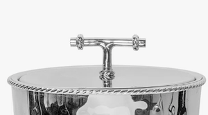 Bulk Wholesale Ornate <b>Silver</b> <b>Ice</b> <b>Bucket</b> Double-Walled Stainless Steel Wine Cooler with T-Bar Handle Lid for Banquet Venues - Product Image 2