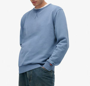 Sweat-shirts basiques pour hommes en coton mélangé, col rond, couleur marine unie, manches longues, nouvelle conception, vêtements d'hiver, OEM ODM - Product Image 4