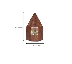 Magnifique brûleur d'encens en bois sculpté à la main, durable, élégant, porte-résine aromatique, décoration islamique de luxe, accent décoratif pour encens. - Product Image 4