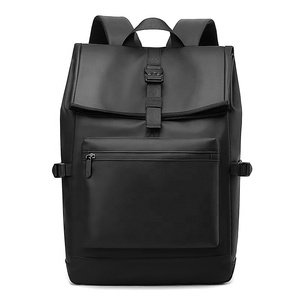 Unisex PU Softback <b>Backpack</b> Minimalist Design Hasps Closure 20-37L Capacity Daily Use Durable Construction - Product Image 3