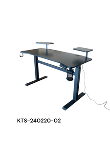 Lumetal Vietnam Indoor Adjustable Commercial Modern Office Building <b>Computer</b> <b>Desks</b> Wood Surface Powder Coated Metal + PB ODM - Product Image 6