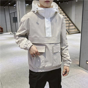 Veste softshell unisexe gris clair à capuche, résistante à l'eau, manches longues, coupe classique, longueur normale, pour l'extérieur, décontractée, hiver - Product Image 3