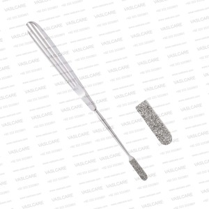 Râpe nasale Peet 7-1/2" (19 cm) en acier inoxydable, revêtement diamant, instrument chirurgical pour rhinoplastie et finition du dos nasal - Product Image 5