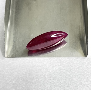 Mejor Precio, Gema de Rubí Cabujón 100% Natural, Rojo Rosado, 32.61 Quilates, Corte Marquesa, Tratada Térmicamente, Piedra de Nacimiento de Julio para Joyería - Product Image 4