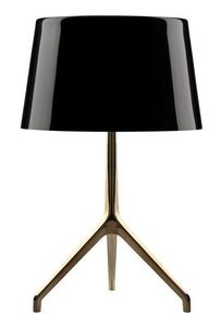 Lampe de table moderne en laiton de style mid-century, abat-jour noir en forme de tambour, source lumineuse LED E27, protection oculaire, taille moyenne, design décoratif, Wi-Fi AC - Product Image 3