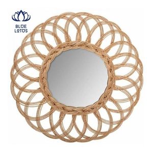 Espejo de Ratán MOST WANTED 2026, Decoración de Pared Artesanal Duradera, Mejora el Efecto de Iluminación y Embellece el Interior del Dormitorio - Product Image 1