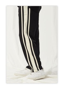 Men's Oversized Side Stripe Track Pants Loose Fit Streetwear Sweatpants <b>Training</b> Joggers Athleisure <b>Trousers</b> - Product Image 4