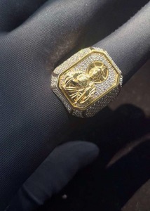 Bague unisexe hip-hop en or 9K 10K 14K 18K avec diamant naturel rond brillant certifié IGI, 0,50 gramme, pureté D, couleur blanche - Product Image 5