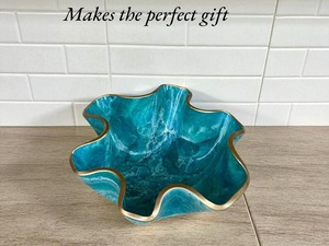 Cuenco Clásico de Resina Ecológica de Alta Demanda con Diseño de Conchas Onduladas Integradas, Hecho a Mano, para Decoración de Fiestas y Regalos - Product Image 5