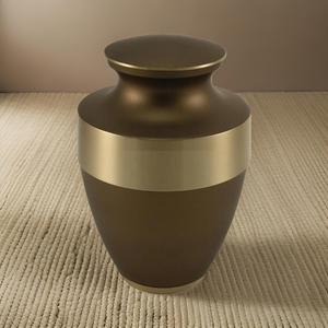 Rustic Bronze Large Size Brass Adult Cremation Urn for Ashes Brown Colour With Matte Gold Finish Funeral Ceremony Burial Jars - Product Image 5