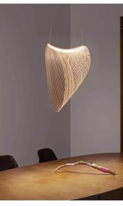 Lámpara Colgante Ovalada Sencilla con Borlas para Comedor, Sala de Estar, Escalera, Restaurante - LED de Hierro y Vidrio con Cuerda Extensible, Regulable - Product Image 4