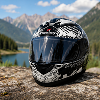 Casque de moto intégral personnalisé DOT Superfasty A01, nouveau, durable, léger en ABS, fermeture rapide, sécurité garantie