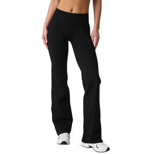 Pantalones de yoga acampanados de cintura alta personalizados al por mayor para mujer, leggings de gimnasio suaves y elásticos con efecto levantacola, pantalones de fitness de pierna ancha, tallas grandes - Product Image 1