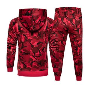 Survêtement élégant à glissière pour hommes col respirant à capuche cordon de serrage ceinture survêtement confortable pour hommes - Product Image 2