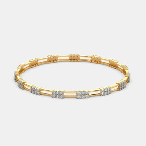 Brazalete de Oro con Doble Hilera de Diamantes - Product Image 3