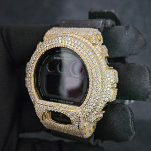 Boîtier de montre Hip Hop G Series DW 6900 en moissanite, bijoux de luxe, montre sertie de diamants VVS, lunette de montre en moissanite - Product Image 3