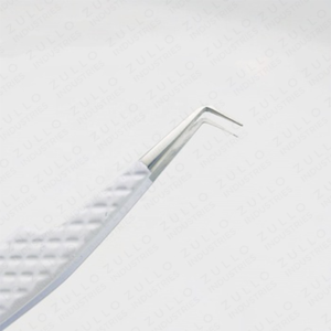 Stylish 3PCS Eyelash Extension Tweezers Gift Set White Powder Coated Stainless Steel with <b>Lash</b> Mirror Beauty Tool <b>Kit</b> - Product Image 3