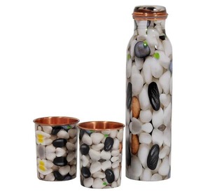 Premium <b>Copper</b> <b>Bottle</b> with Tumblers Elegant <b>Drinking</b> Set for Office Home and Gifting Use - Product Image 3