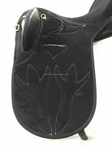 Selle d'équitation anglaise en cuir noir australien la plus vendue, nouveau design, siège souple, personnalisable pour la course hippique - Product Image 4