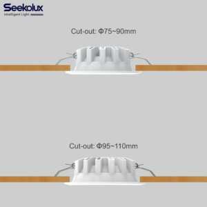 Plafonnier encastré LED COB moderne en aluminium, dimmable, pour intérieur, 9W, AC100-240V, 3000K-5000K, OEM ODM - Product Image 3