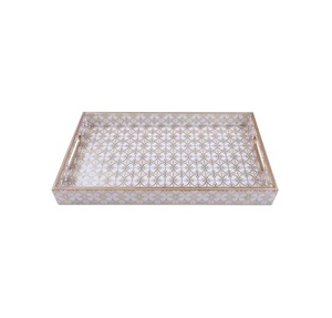 Plateau en bois imprimé floral haut de gamme, écologique, dernière qualité, en MDF, pour le stockage alimentaire et le service de table, style tendance, vente chaude - Product Image 6