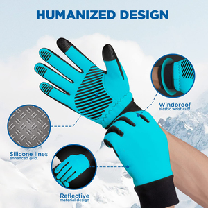 Simple Touchscreen Thermal Running Gloves Strong Anti <b>Slip</b> Riding Glove For Cycling Winter Adventures Outdoor Running Gloves - Product Image 6