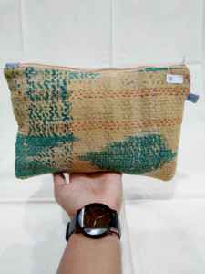 Vintage Stone Cotton Eco-Friendly Cosmetic Bag with Zipper Closure Large Size Soft Handle Practical <b>Makeup</b> Organizer <b>Case</b> - Product Image 2