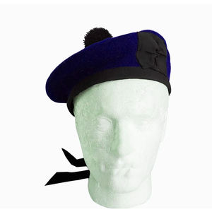 Gorro Balmoral Liso Azul Oscuro/Negro, Gorro de Lana, Sombrero de Piper, Venta al por Mayor, Sombrero Escocés Personalizado 2026 - Product Image 1