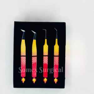 Pinzas de Alta Calidad con Punta de Fibra para Pestañas, de Acero Inoxidable y Almacenamiento en Múltiples Compartimentos, Pinzas para Injerto de Pestañas - Product Image 4