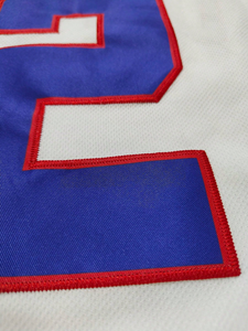 Dominicana <b>Baseball</b> Jersey Men Short Sleeve White Red Blue Tackle Twill Print Button Front Regular Fit All Seasons - Product Image 5
