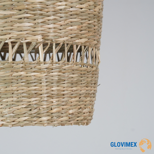 Vietrustic Top Trending Rustic Seagrass Hanging Lampshade Custom Size Color Handmade Woven Eco-Friendly Lightweight <b>Light</b> <b>Shade</b> - Product Image 3