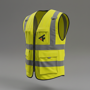 Men's Winter High Visibility <b>Reflective</b> Safety Stab <b>Vest</b> Waterproof Traffic Clothes Orange Color Made Polyester High Temperature - Product Image 4