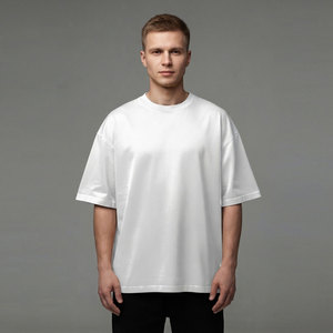 เสื้อยืดทรงบ็อกซี่ สไตล์ซัมเมอร์ 260 กรัม เสื้อยืดแขนสั้นผู้ชายไซส์ใหญ่ น้ำหนักมาก เสื้อยืดสำหรับวิ่งออกกำลังกาย ทรงบ็อกซี่ สำหรับผู้ชาย - Product Image 1