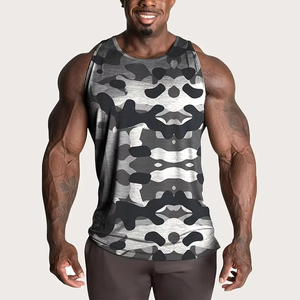 Camiseta sin mangas para hombre, nueva, de calidad, para fitness, transpirable, de secado rápido, con estampado de camuflaje, diseño moderno para verano. - Product Image 6