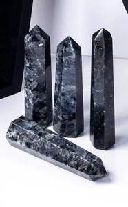 Cristaux naturels Larvakite Point Tower pour la décoration Guérison Gemstone Crystal Tower Point Obélisque à vendre - Product Image 4