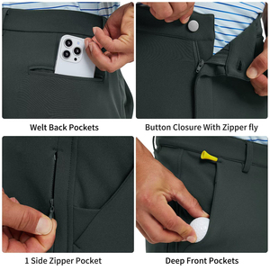 Pantalones de Golf Transpirables de Nuevo Diseño para Hombre, Material Poliéster, Bolsillo Lateral, Cierre de Botón, Corte Regular, Pantalones de Golf Profesionales de Alta Calidad para Hombre - Product Image 6