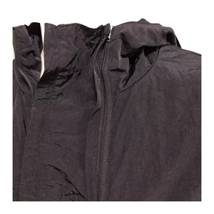 <b>Men's</b> Waterproof Breathable Outdoor Hooded <b>Windbreaker</b> Jacket Solid <b>Black</b> Zipper Front Casual Autumn Outerwear Regular Fit - Product Image 4