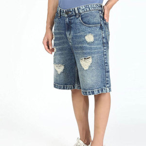 Shorts en jean déchirés pour hommes, de qualité supérieure, 100% coton extensible, style décontracté pour l'été, respirant - Product Image 4