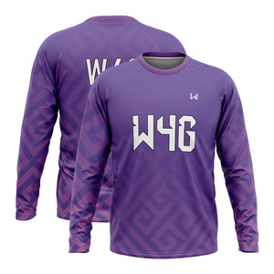 Custom Sublimation Men's Full Sleeve Crew Neck Gym Shirt Eco Friendly Yoga Workout Leisure <b>Top</b> Quick Dry OEM Factory - Product Image 6