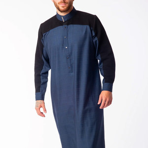 <b>Men</b> Juba Traditional Muslim Robe Comfortable Long Sleeve Islamic Clothing Loose Fit Modest Design - Product Image 3