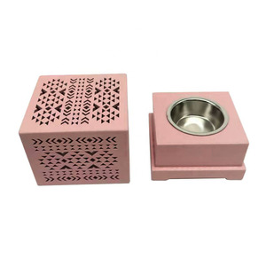 Mubkhar portable de luxe en bois et métal, brûleur d'encens Bakhoor avec poignée, décoration de maison du Moyen-Orient pour le Ramadan - Product Image 2
