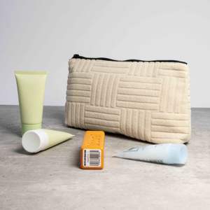 ISO BSCI Factory's Multifunctional Cosmetic Terry <b>Bag</b> <b>Zipper</b> Closure Case Organized Makeup <b>Storage</b> Logo Pattern Signature Style - Product Image 5