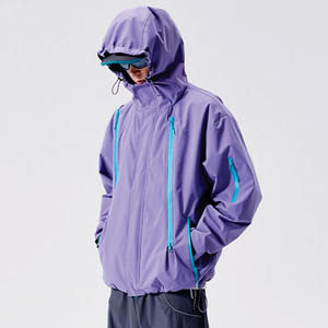 Trendy Custom Windbreaker Zip up Hoodie Outdoor Rainy Suit Windproof Lightweight Rain <b>Jacket</b> Multi Pocket OEM men's <b>jackets</b> USA - Product Image 2