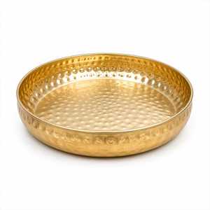 Handmade Brass Decorative Bowl With Hammered Texture For Home Decoration - Product Image 4