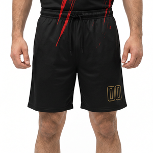 Unisex Custom Soccer Jersey Set Black Red Sublimated Team Name Number 00 Quick Dry <b>Mesh</b> <b>Short</b> Sleeve Polyester Uniforms for - Product Image 5