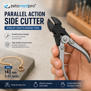 Parallel Action Side Cutter 140mm Jewelry Craft <b>Cutting</b> <b>Tool</b> Stainless Steel 5.51 inch ZetomedPro - Product Image 2