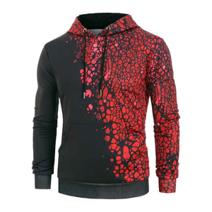 Sweat-shirt à capuche streetwear en sublimation, logo personnalisé imprimé, coupe classique, pull-over en polyester/coton pour homme, automne - Product Image 1